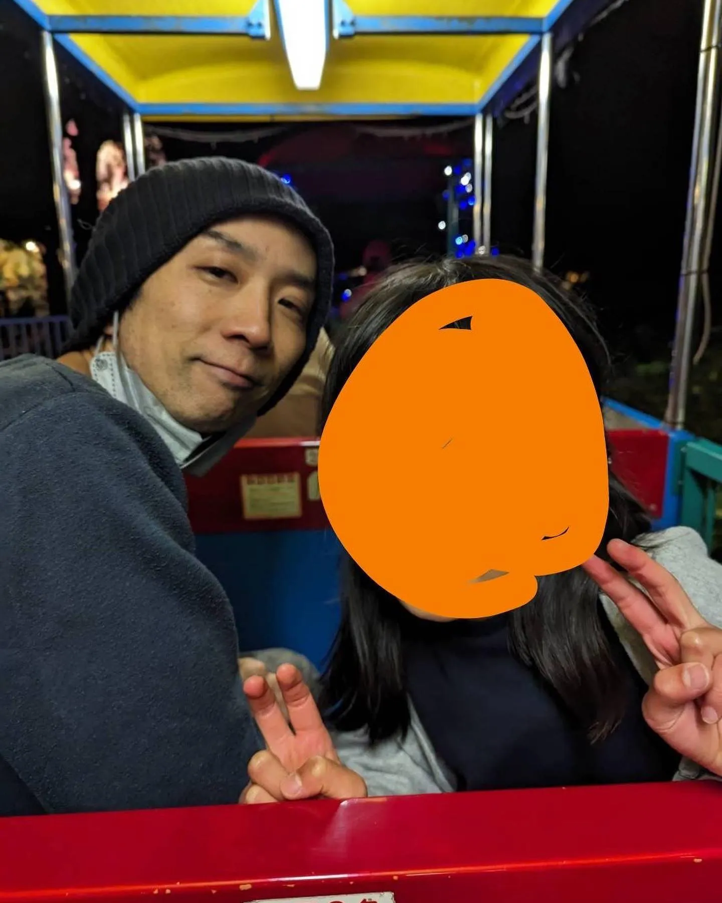 夜の遊園地🎡